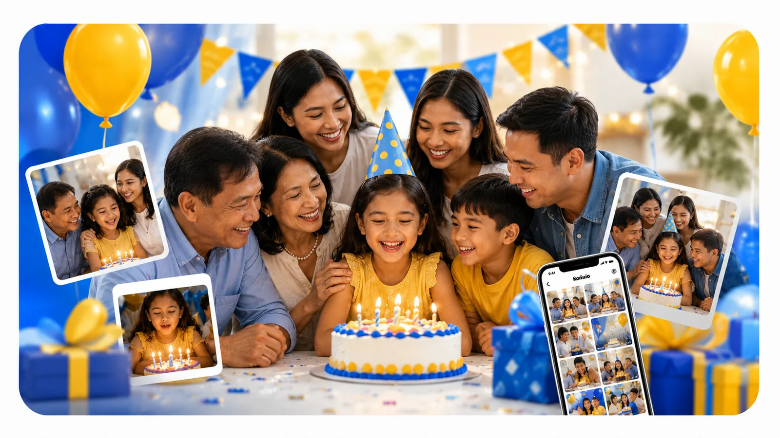 Birthday photo-sharing gallery preview